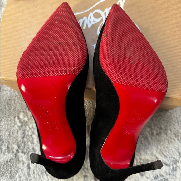 Christian Louboutin So Kate 120 Pumps Shoes Size 37.5 Black Suede - Picture 9 of 13
